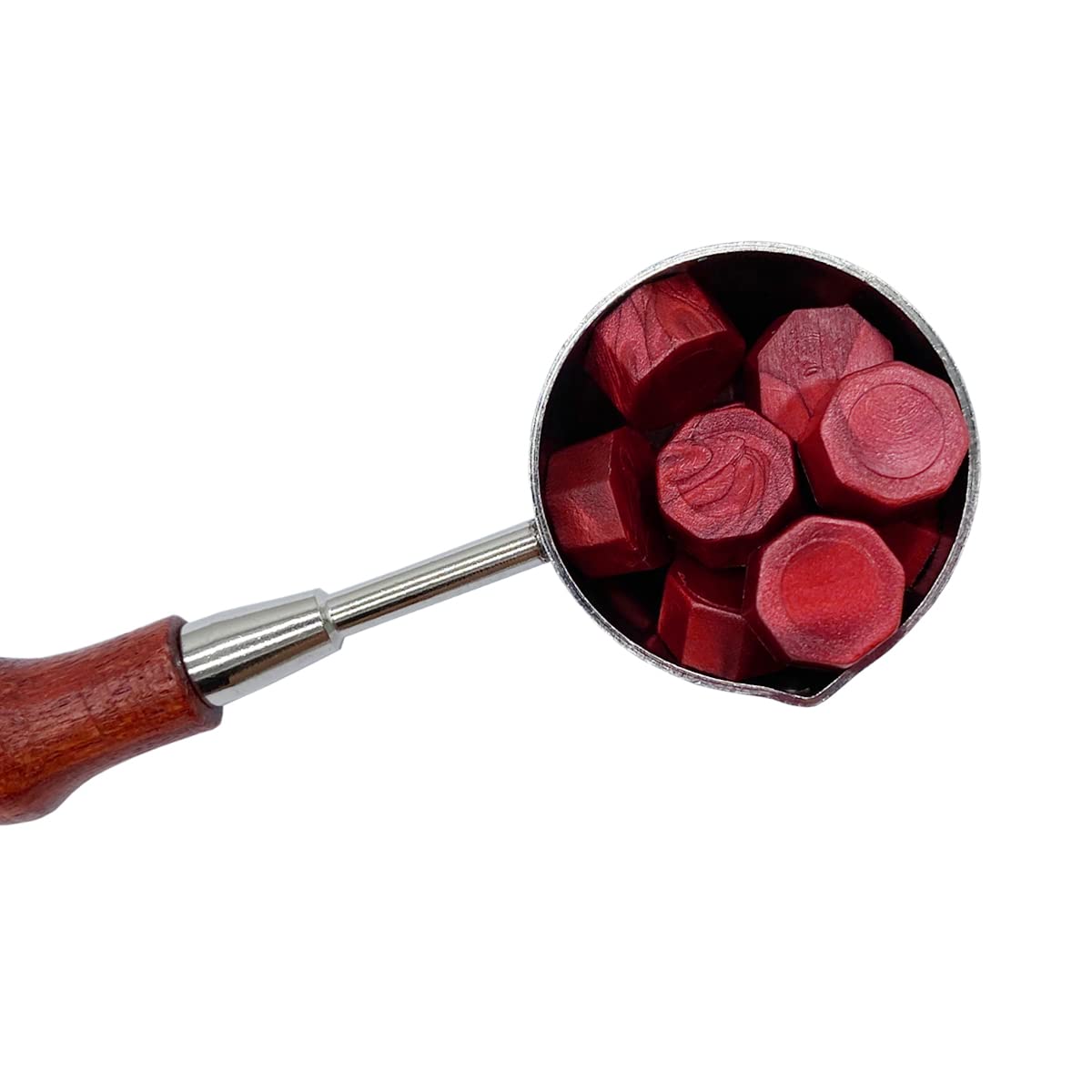 200pcs Burgundy Wax Seal Beads Octagon Sealing Wax Beads Wine Red for Wedding Invitations Wax Seal Stamp Xmas Gift Wrapping Card Envelope Seal