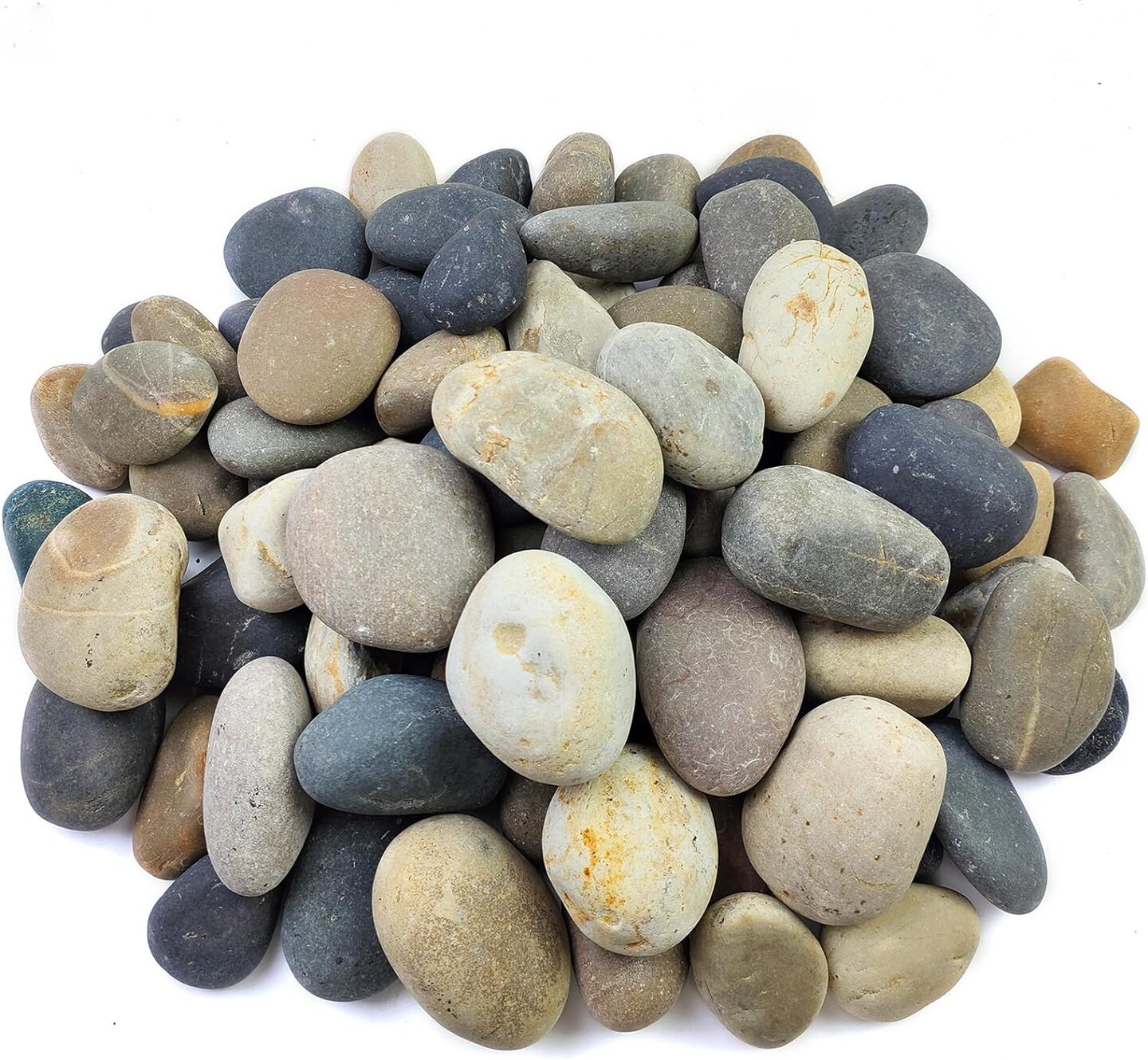20 Lb Natural Unpolished Bulk Rocks Mexican Beach Pebbles, 2-3 Inch Decorative River Rocks for Landscaping Garden Paving Plant Rocks Crafting Walkways and Outdoor Decorative Stone