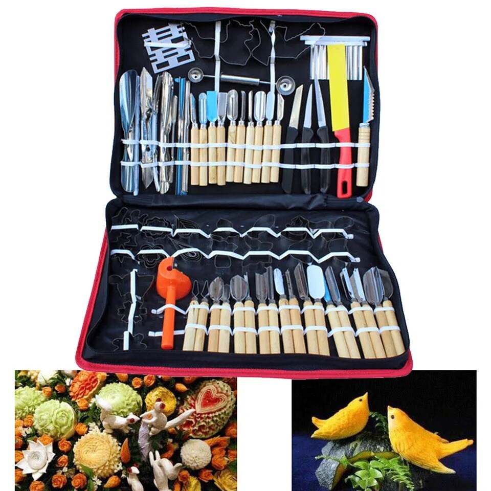 80pcs Vegetable Fruit Carving Tool Set