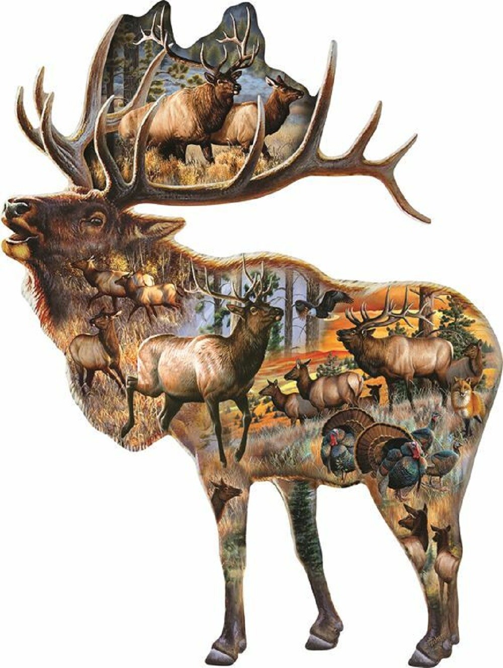 Sunsout Bugle Call 800 pc Special Shape  Jigsaw Puzzle 96121
