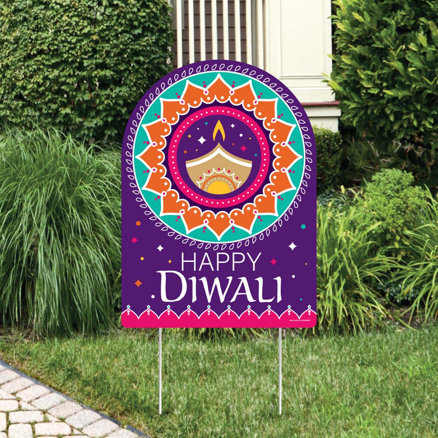Big Dot of Happiness Happy Diwali - Party Decorations - Festival of Lights Party Welcome Yard Sign