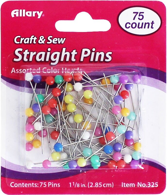 Allary Straight Pins 75/Pkg-Size 17