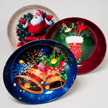 Deep Christmas Serving Bowl 14 in.