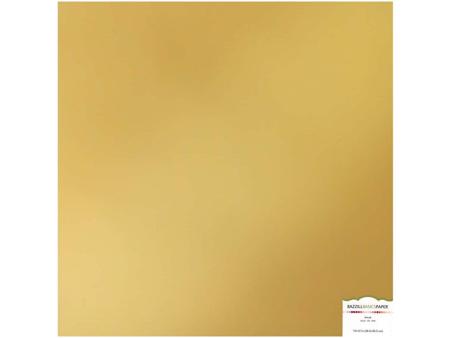 Bazzill Mylar Cardstock 12x12 Gold