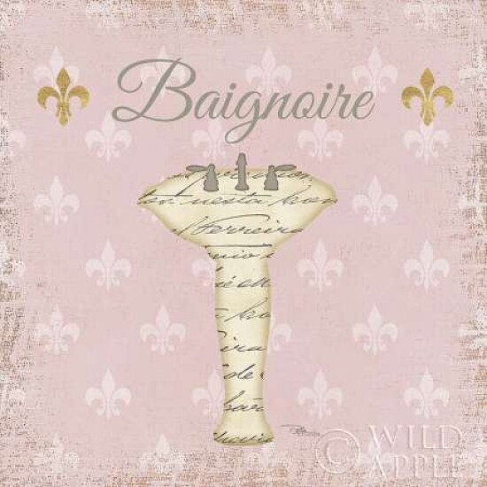 Vintage Bath VII Fleur Pink Poster Print by Pela Studio - Item # VARPDX16430