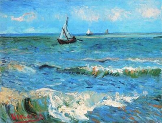 The Sea At Les Saintes Maries De La Mer Poster Print by  Vincent Van Gogh - Item # VARPDX374569