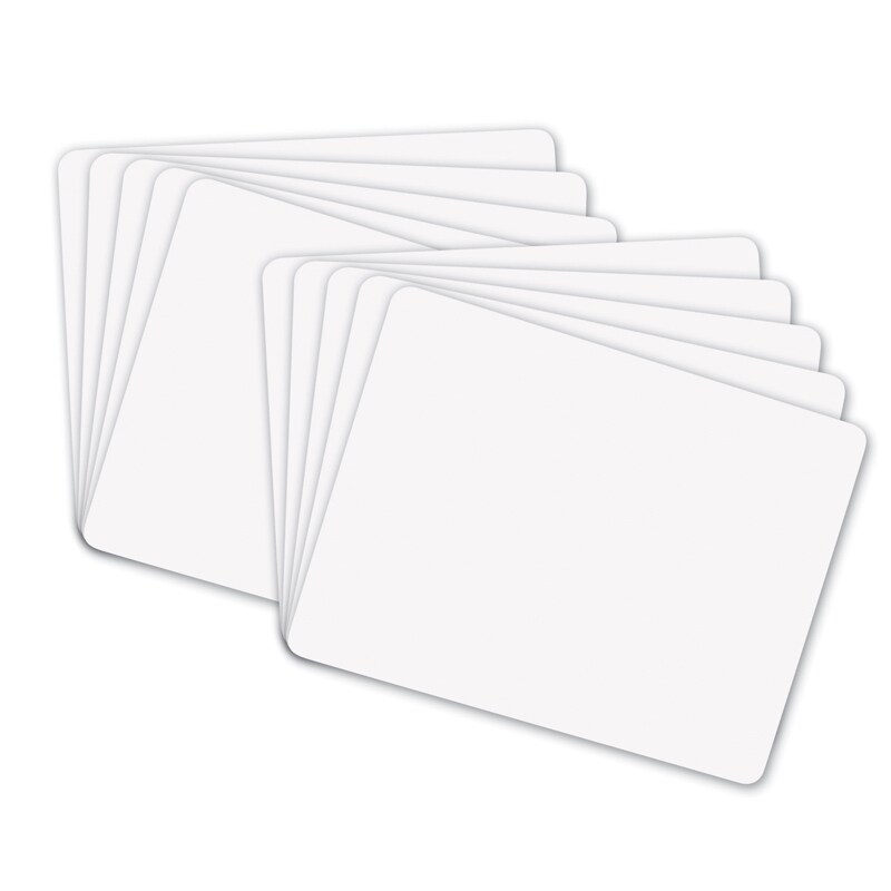 Whiteboard, 1-Sided, Plain, 9&#x22; x 12&#x22;, 10 Boards