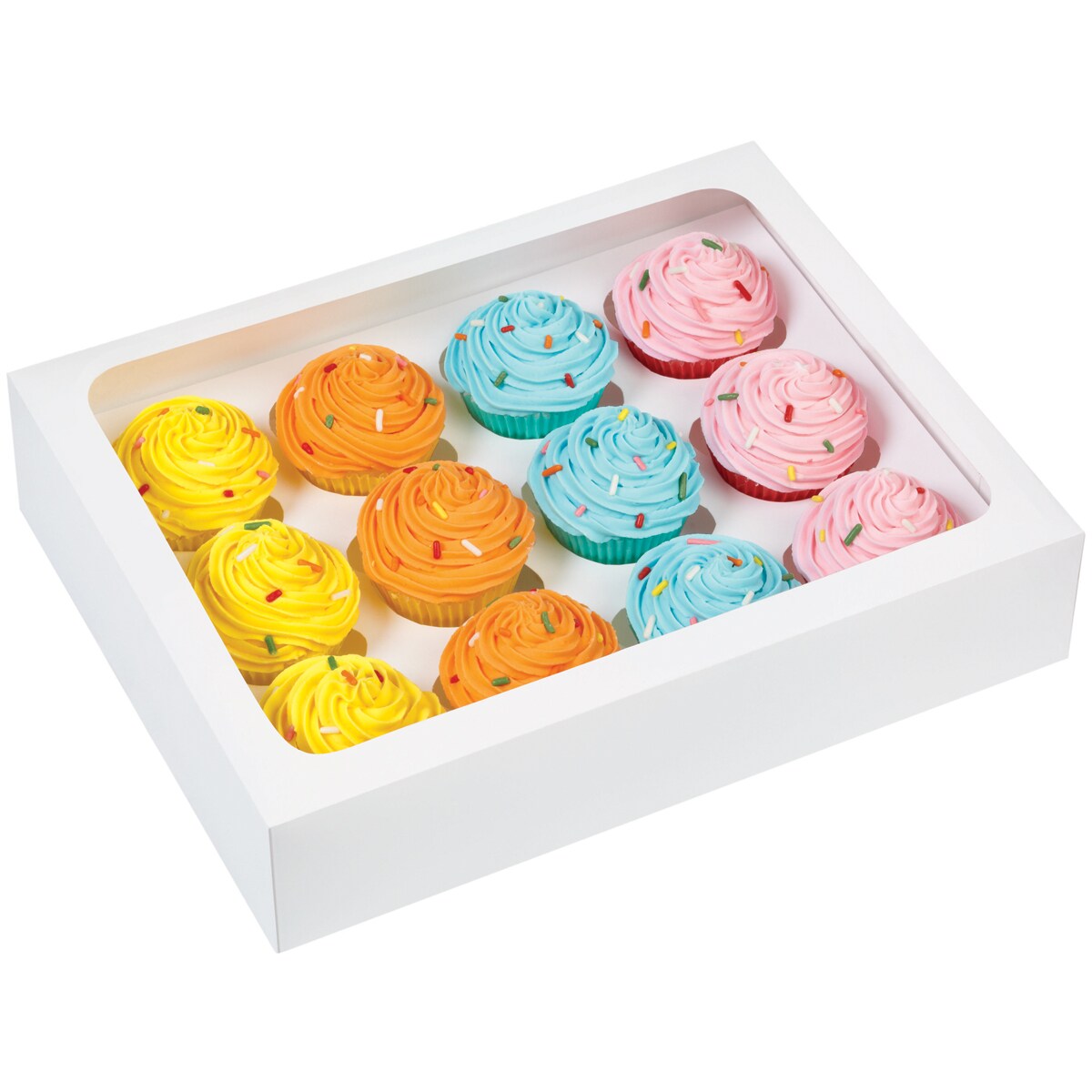 Wilton Mini Cupcake Boxes 3/Pkg-12 Cavity White
