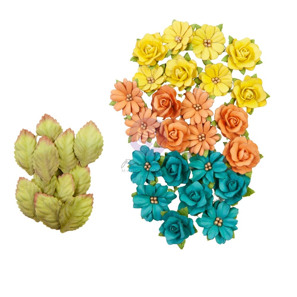 Prima Marketing Mulberry Paper Flowers-Strong/Majestic