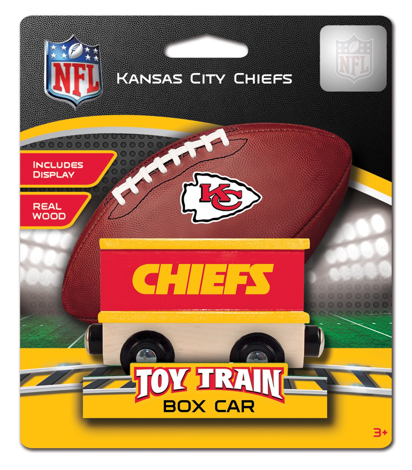 Masterpieces Wood Train Box Car - NFL Kansas City Chiefs - Officially  Licensed Toddler & Kids Toy