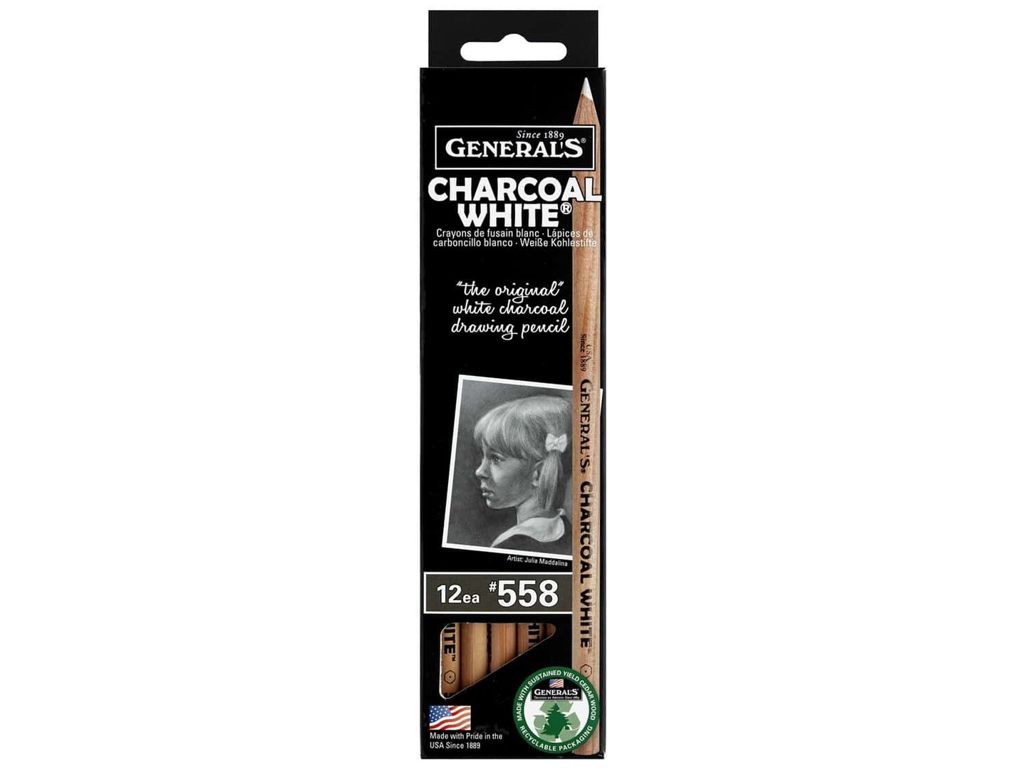 General&#x27;s Charcoal Pencil White