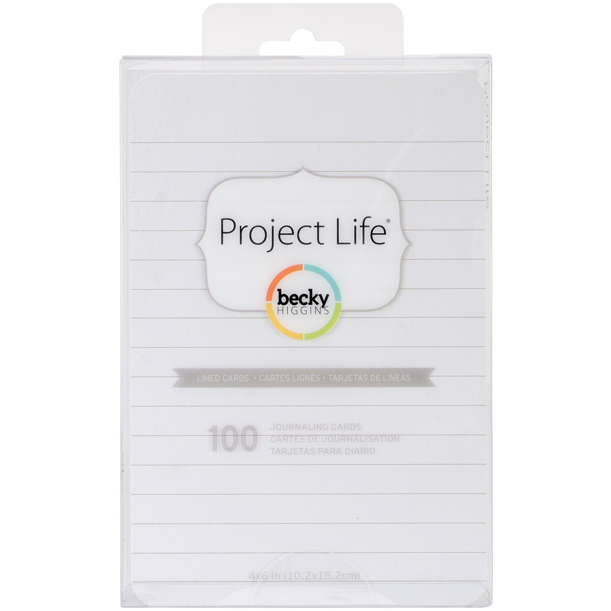 Project Life 4&#x22;X6&#x22; Cards 100/Pkg-Lined