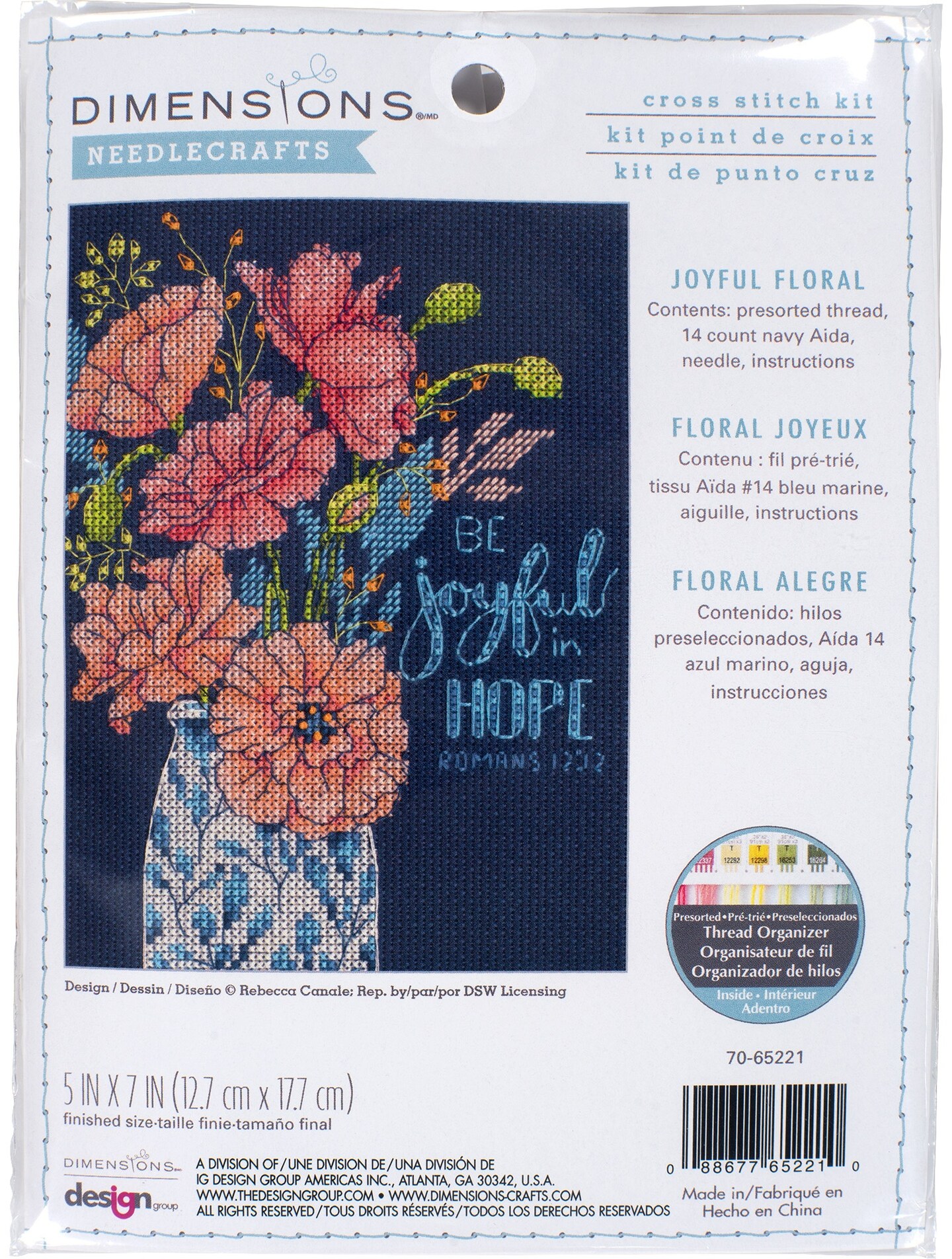 Dimensions Counted Cross Stitch Kit 5"X7"Joyful Floral (14 Count) Michaels