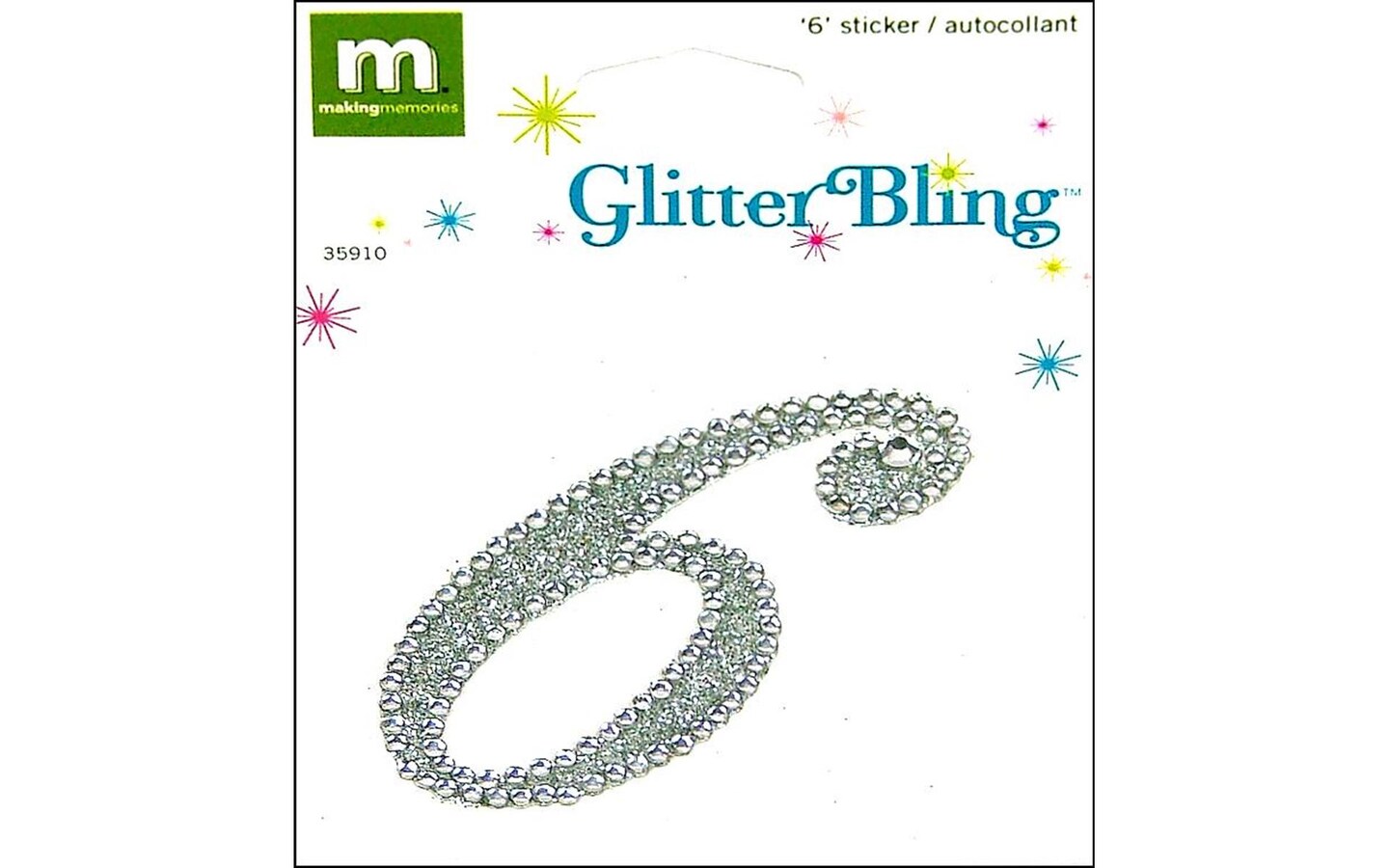 Making Mem Sticker Glitter Bling Monogram Script 6