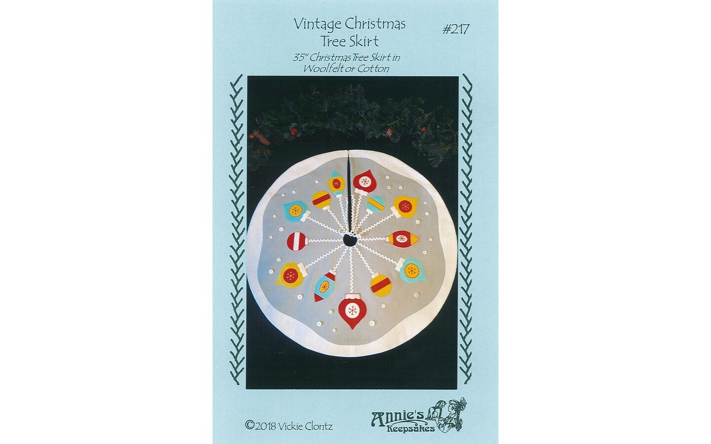 Annie&#x27;s Keepsakes Vintage Christmas Tree SkirtPtrn