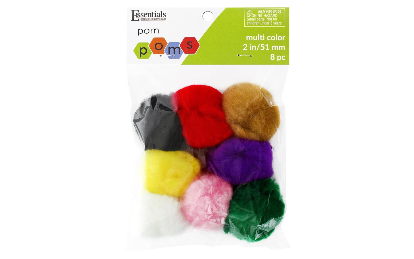  Essentials by Leisure Arts Pom Poms - Multi-Colored -1