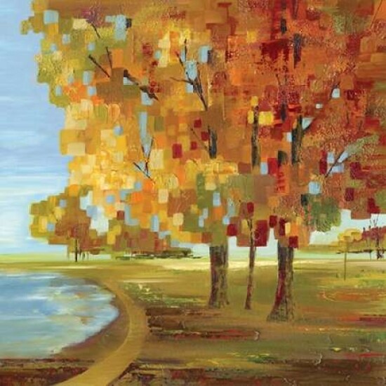 Mosaic Landscape II Poster Print by Lera
