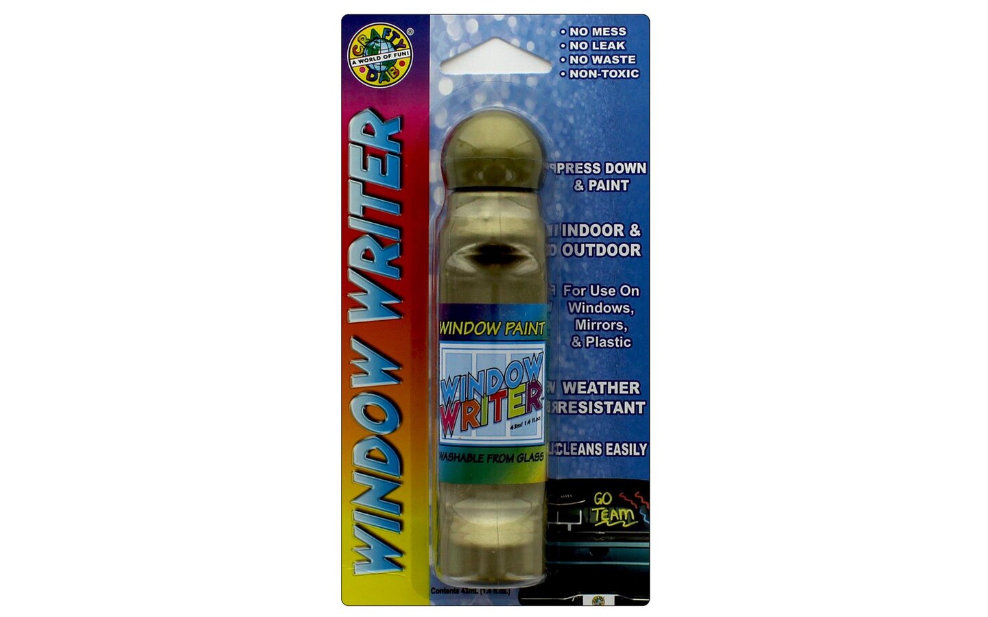 Crafty Dab Window Writer Window Paint Card Gold