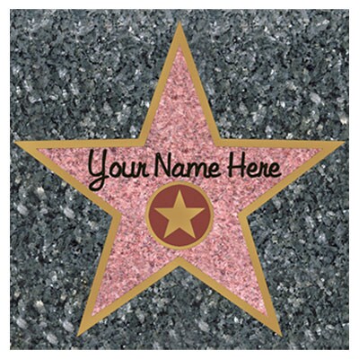 Walk of Fame Star Peel-N-Place Decoration