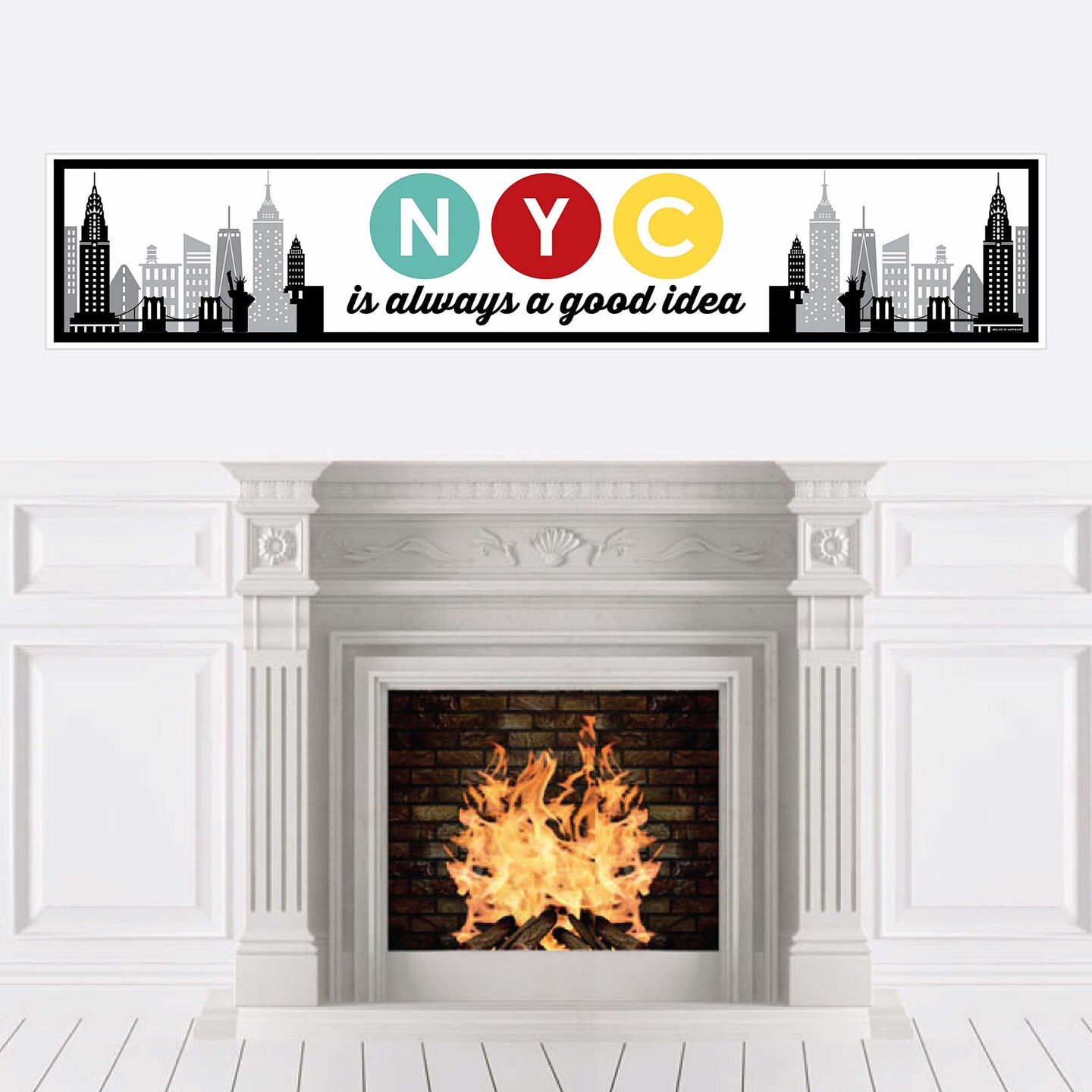 Big Dot of Happiness NYC Cityscape - New York City Party Decorations Party Banner