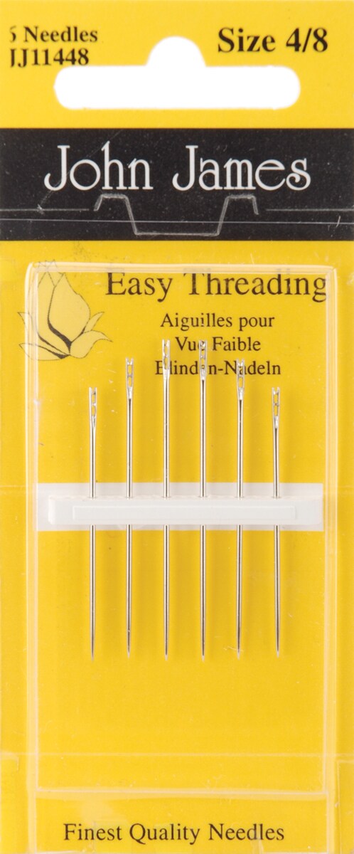John James Easy Threading Calyxeye Hand Needles-Size 4/8 6/Pkg