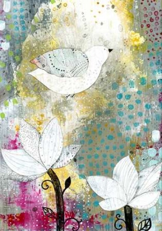 Bird with Lotus Flowers Poster Print by Sarah Ogren - Item # VARPDXSO1075