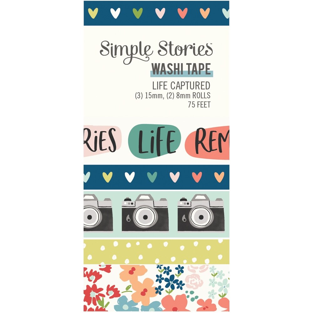 Simple Stories - The Simple Life collection Washi Tapes (5 rolls)