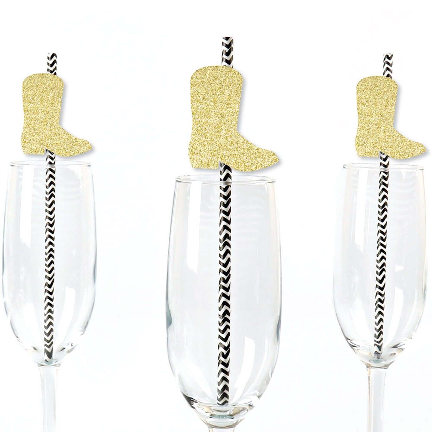 Wine Bottle Glitter Straws