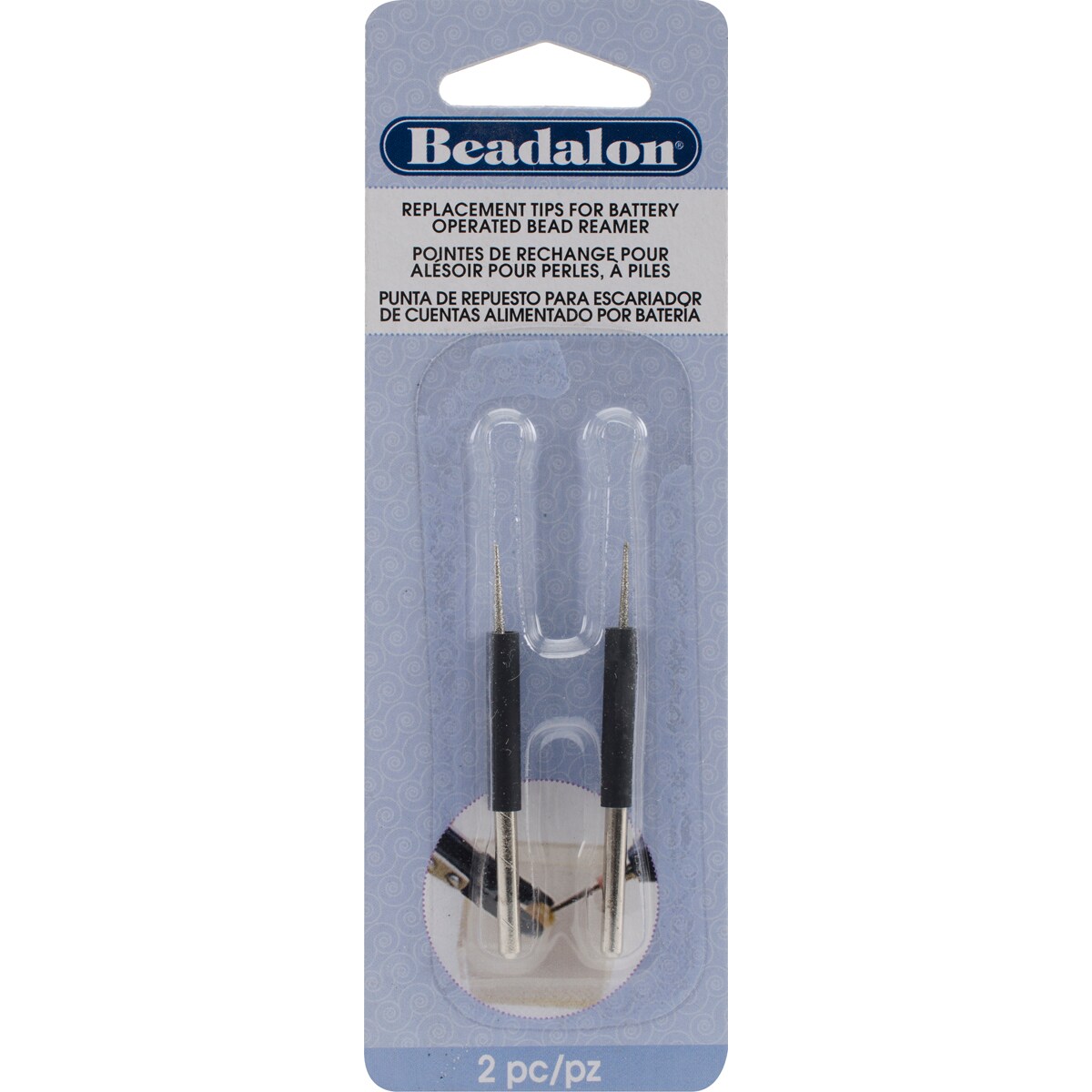Beadalon Battery Operated Bead Reamer Replacement Tips 2/Pkg-2"