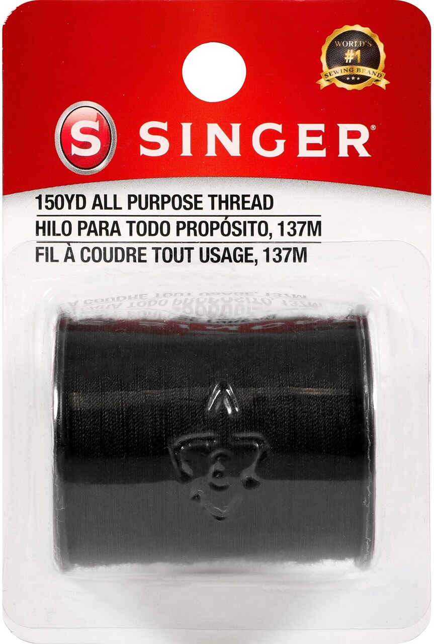 SINGER All-Purpose Polyester Thread 150yd-Black | Michaels