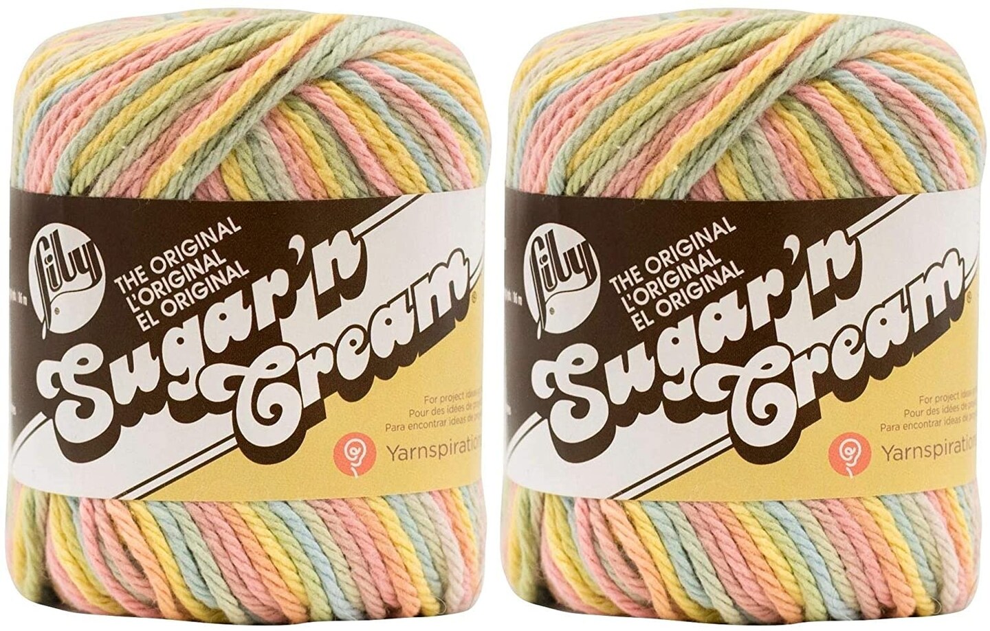 (Pack of 2) Lily Sugar&#x27;n Cream Yarn - Ombres-Buttercream