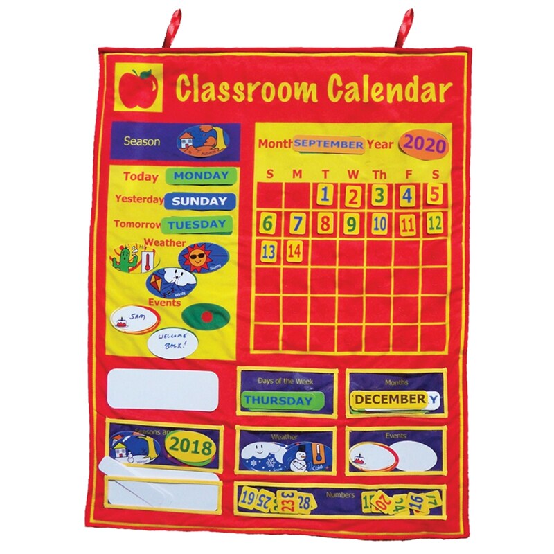 Classroom Calendar, 36&#x22;H x 26&#x22;W