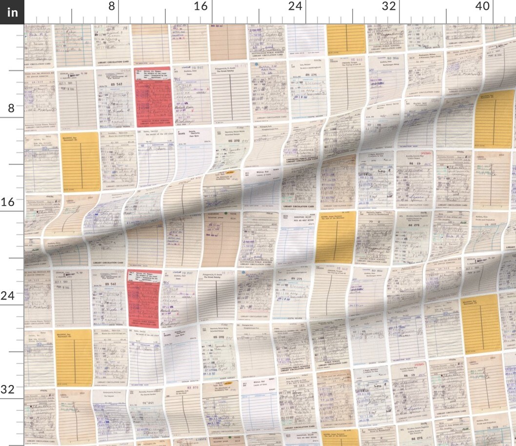 Old Friends Library Books Book Librarian Custom Printed Fabric by Spoonflower Various Fabrics by the Yard or Fat Quarter