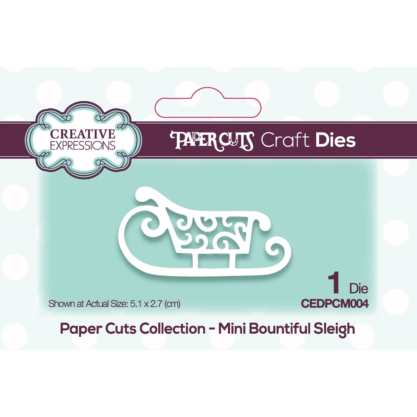 Creative Expressions Paper Cuts Mini Bountiful Sleigh