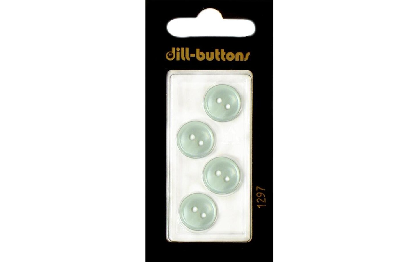 Dill Buttons 13mm 4pc 2 Hole Blue