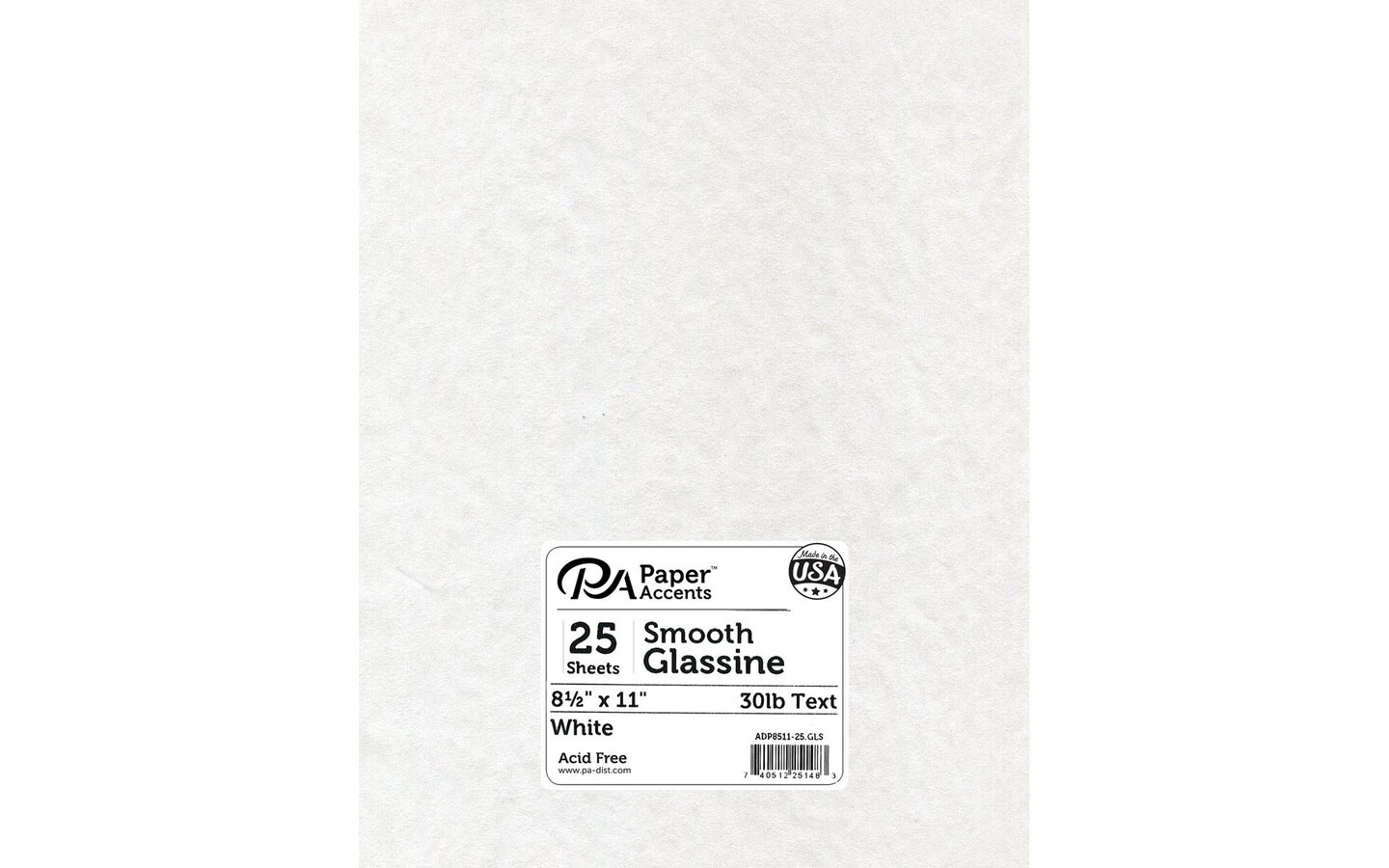 Glassine 8.5x11 30lb 25pcPk White | Michaels