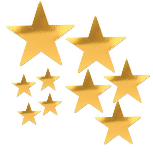 Gold Foil Star Cutouts