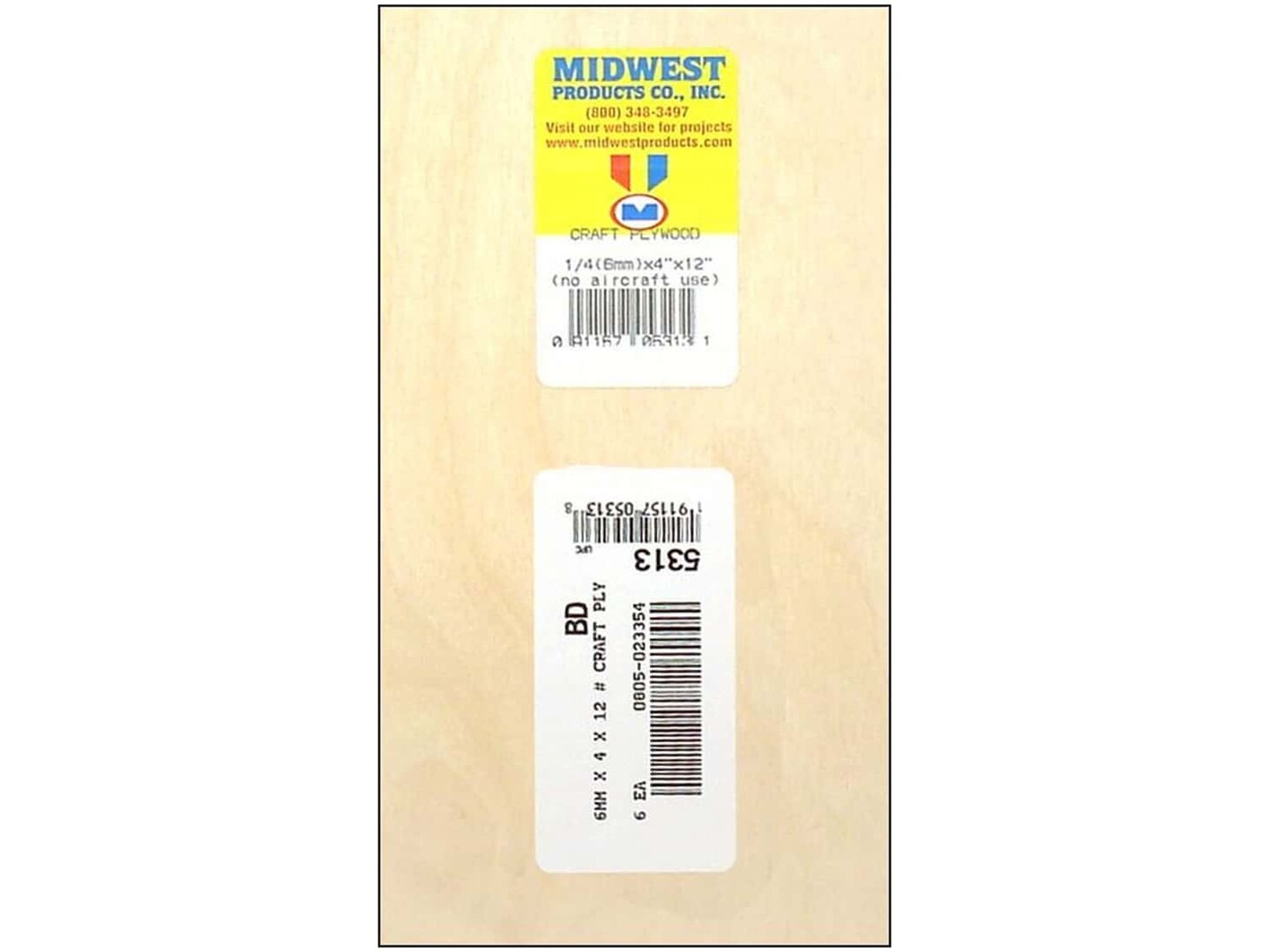 Midwest Craft Plywood 1/4 x 4 x 12 in.