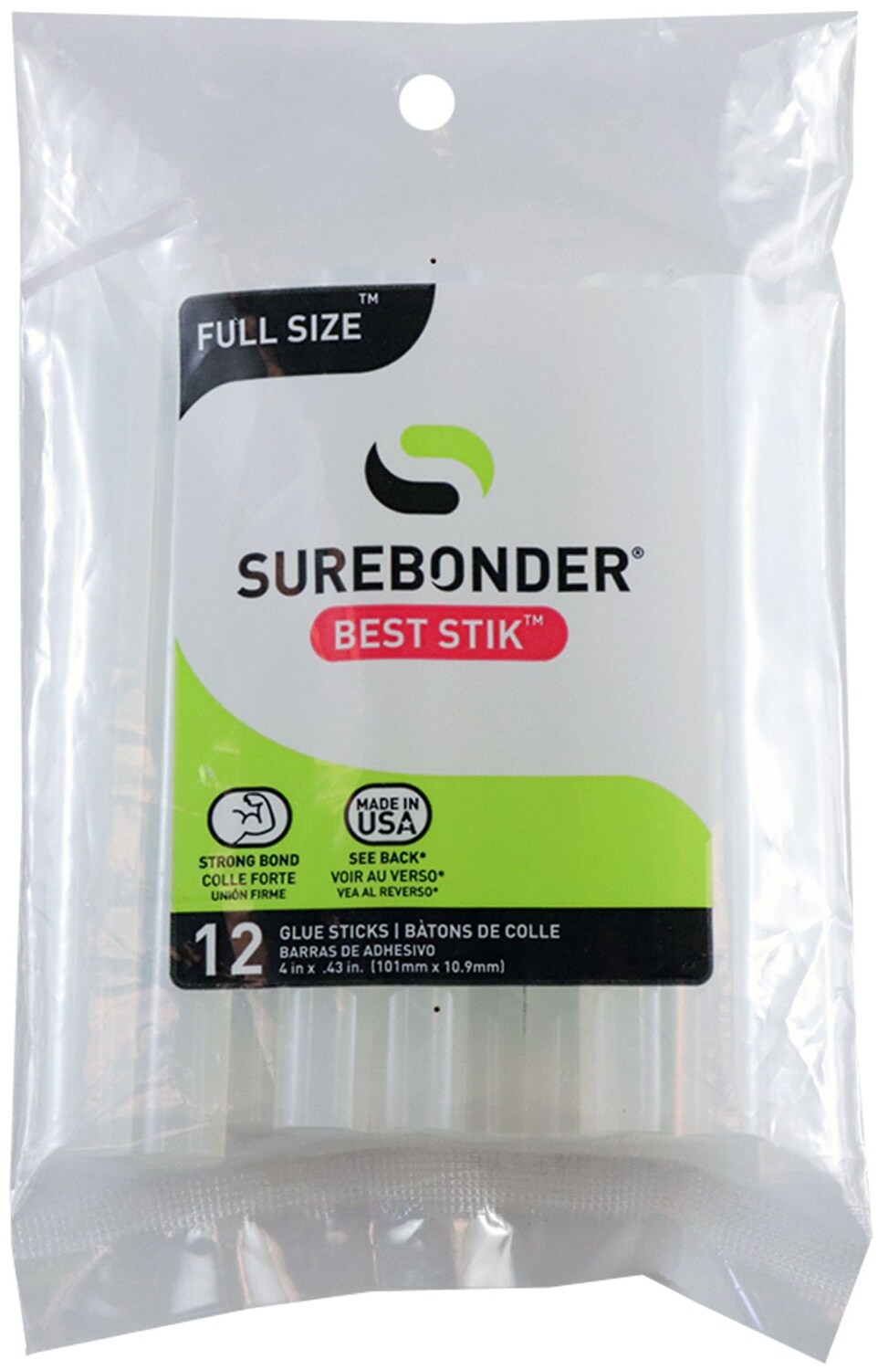 Surebonder High-Temp Best Stik Glue Sticks 12/Pkg-7/16&#x22;X4&#x22;