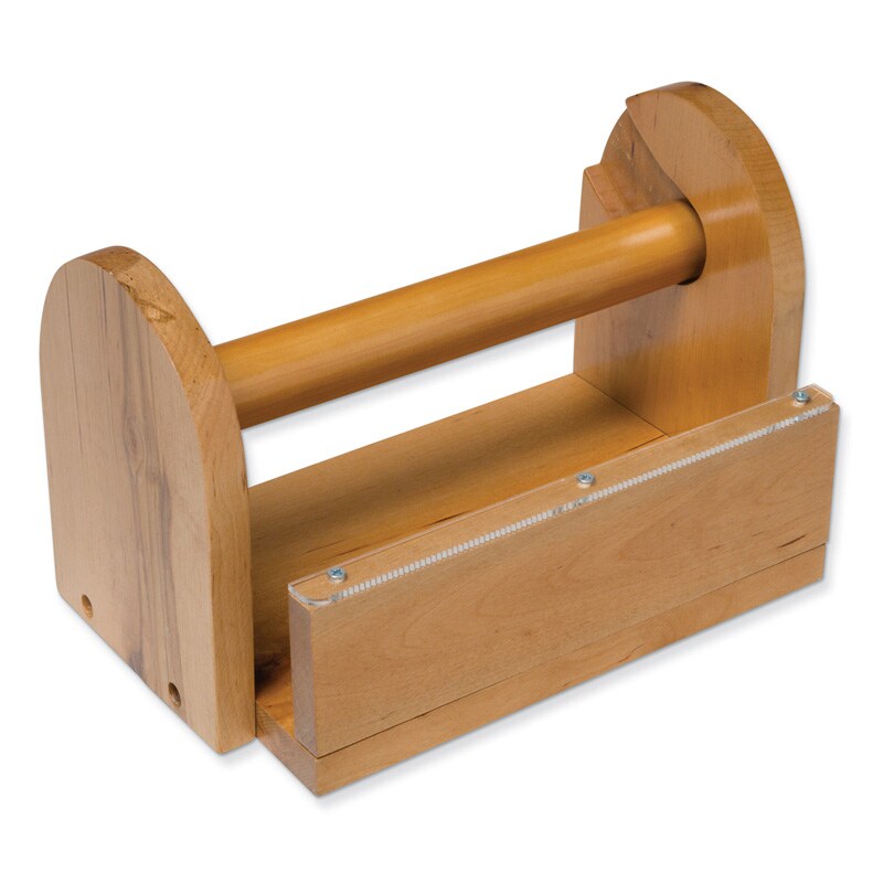 Wood Masking Tape Holder, Natural Wood, 10&#x22; x 7&#x22; x 6-5/8&#x22;, 1 Piece