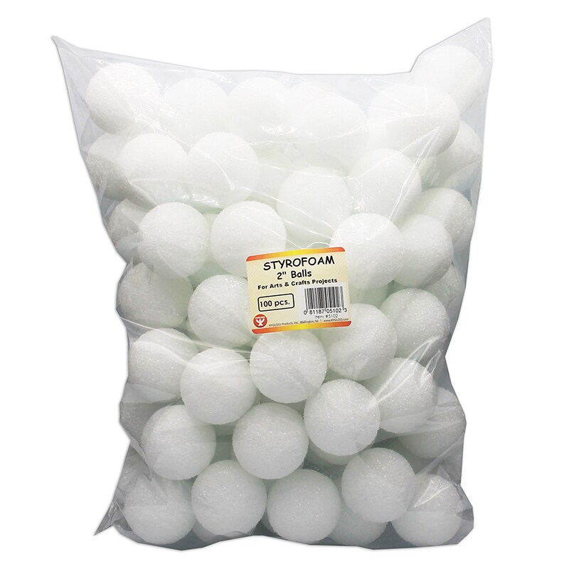 BEST BUY STYROFOAM BALL 2 INCHES PACK OF 10 PIECES - ARTS & CRAFTS SUPPLIES
