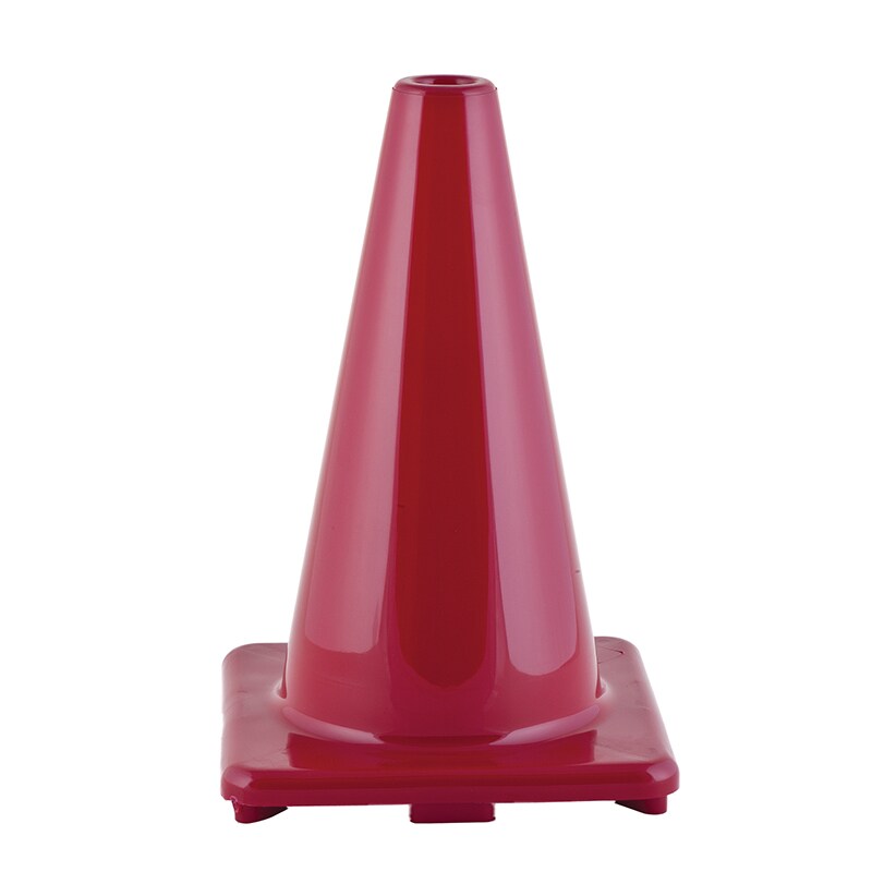 Hi-Visibility Flexible Vinyl Cone, weighted, 12&#x22;, Red