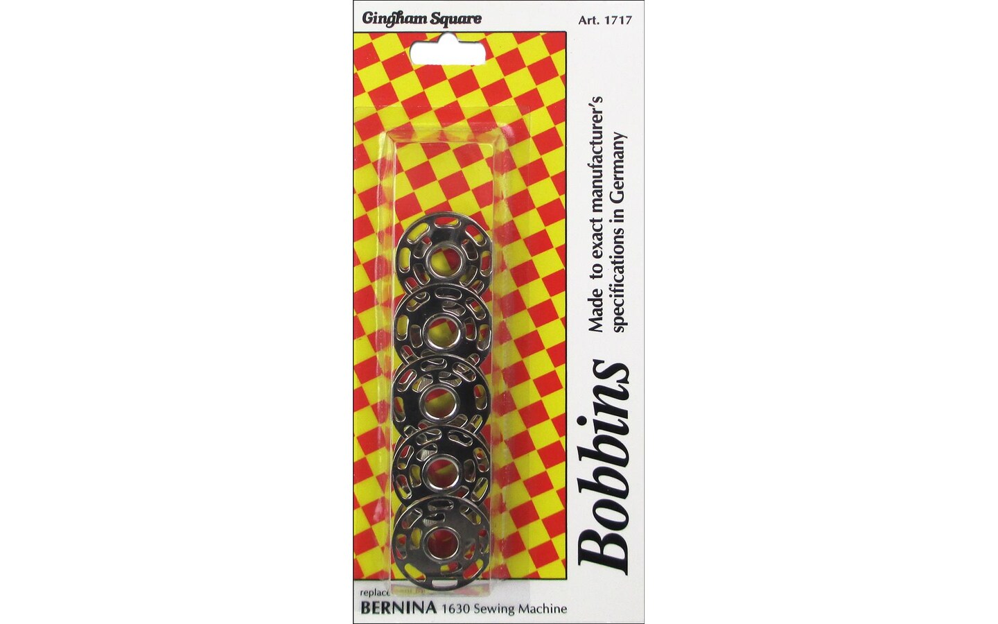 Gingham Square Bernina 1630 5P Bobbins