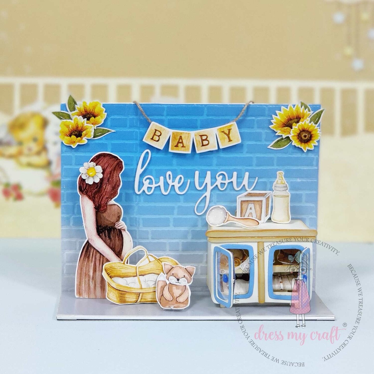 Dress My Craft Transfer Me Sheet A4-Sky Background