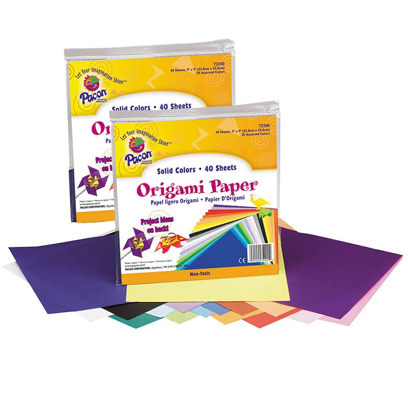 Origami Paper, Assorted Colors, 9" X 9", 40 Sheets Per Pack, 2 Packs Michaels