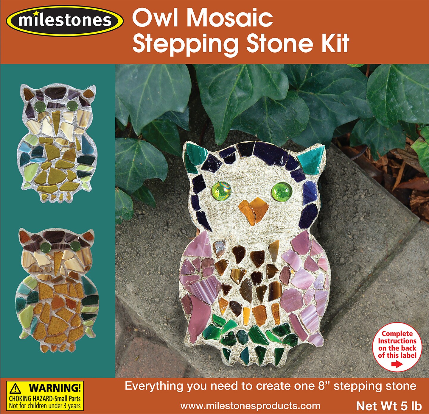 Milestones Mosaic Stepping Stone Kit-Owl