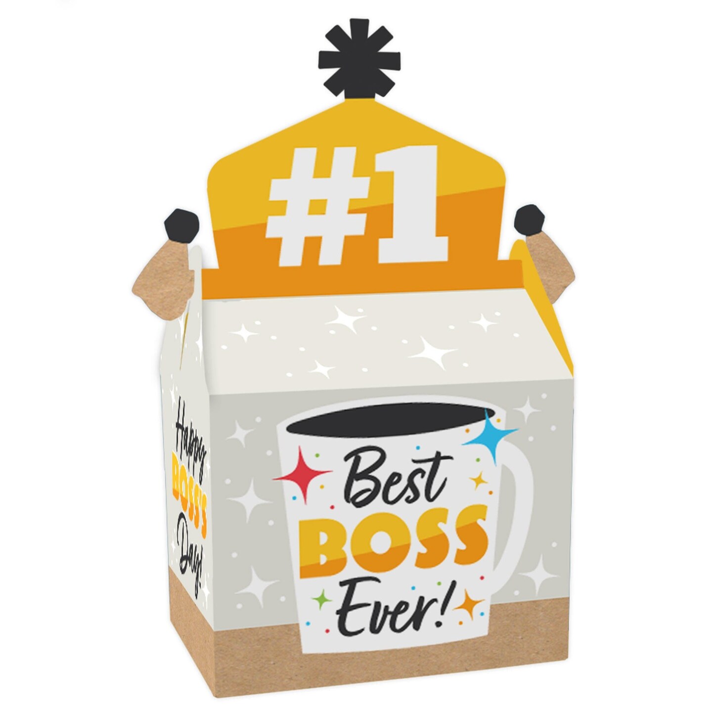 Big Dot of Happiness Happy Boss&#x27;s Day - Treat Box Party Favors - Best Boss Ever Goodie Gable Boxes - Set of 12