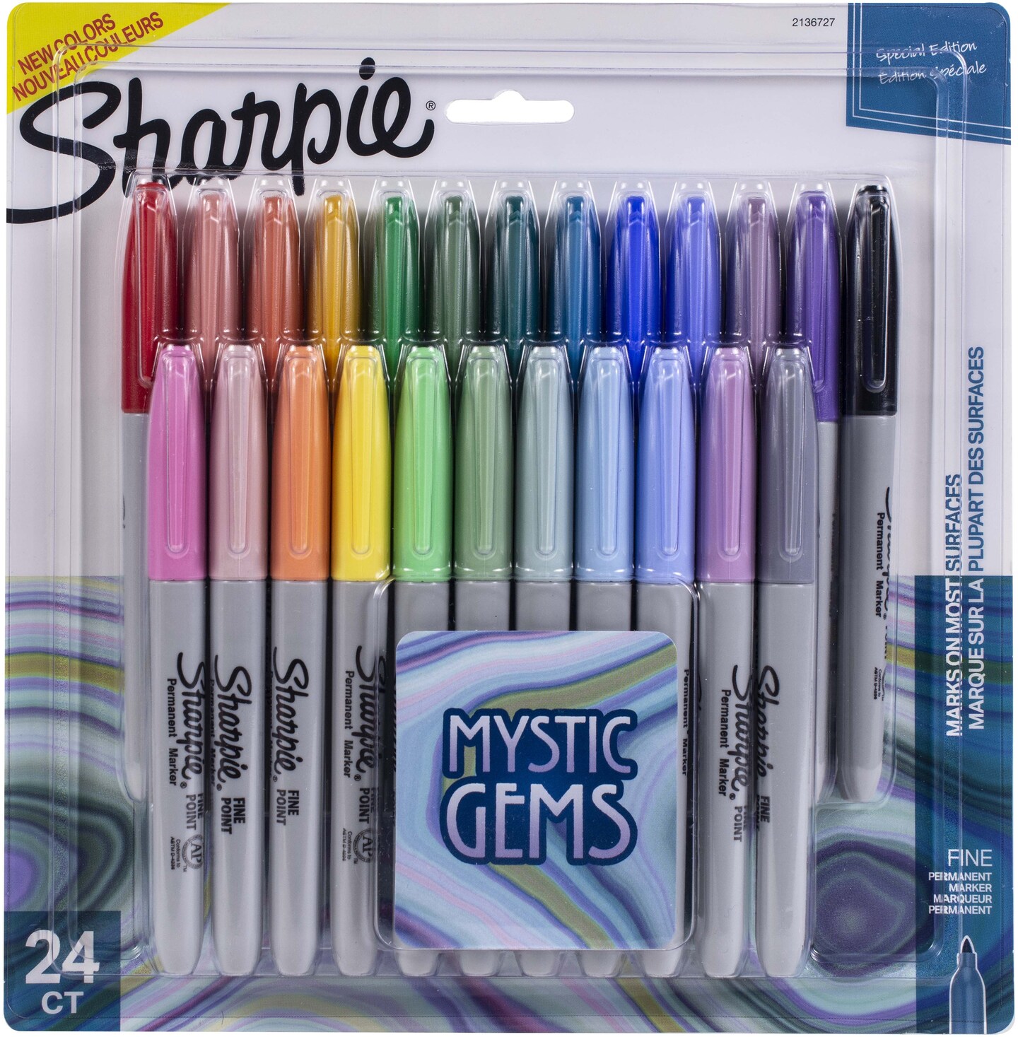 Sharpie Mystic Gems Fine Point Permanent Marker 24/Pkg-