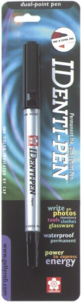 Sakura IDenti-Pen Permanent Dual-Point Pen-Black