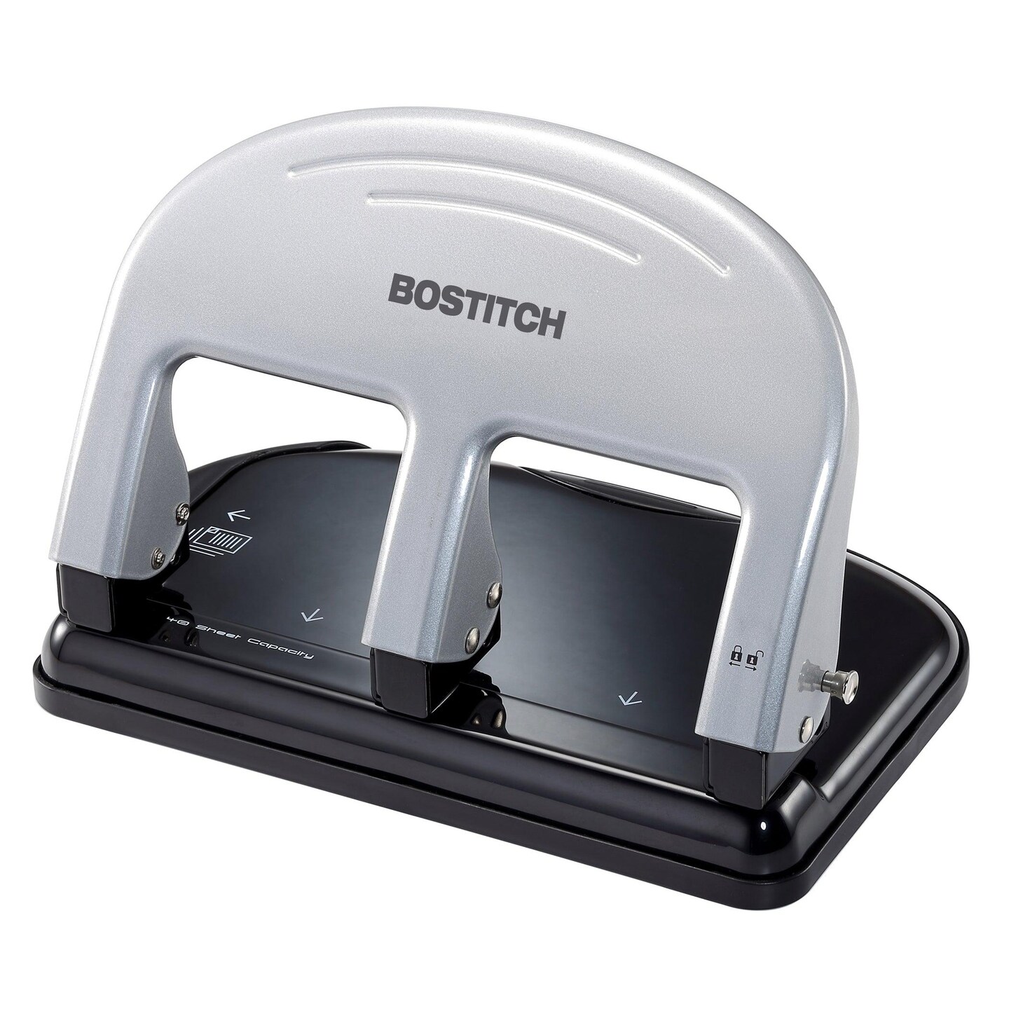 EZ Squeeze&#x2122; 3-Hole Punch, 40 Sheets, Silver